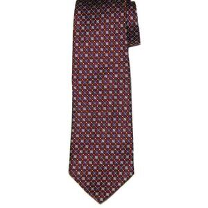 NWOT Brooks Brothers Italian Silk Tie Necktie Red Blue White Geometric Men's